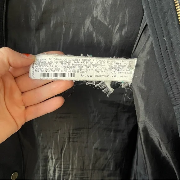 ZARA Down Feather Long Puffer Jacket Winter Trench - Picture 8 of 11